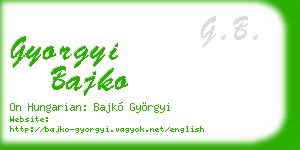 gyorgyi bajko business card